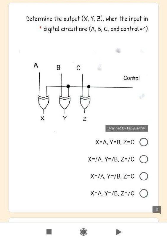 Solved Determine the output (X, Y, Z), when the input in * | Chegg.com