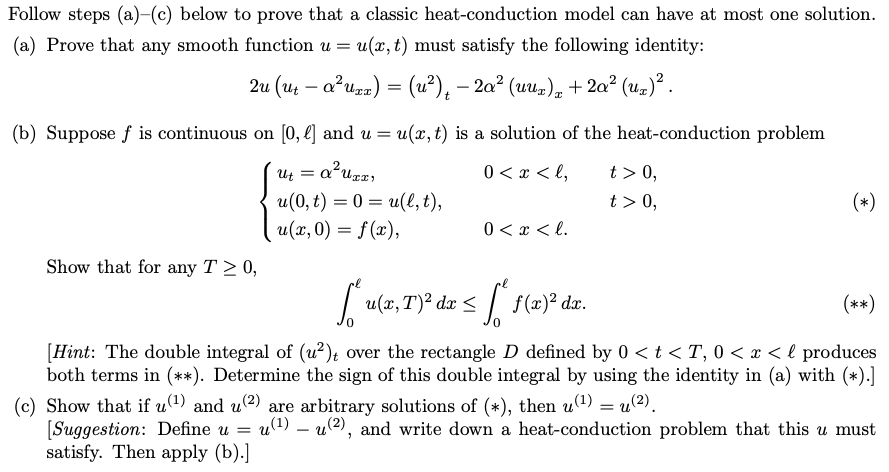 Solved Follow steps (a)-(c) below to prove that a classic | Chegg.com