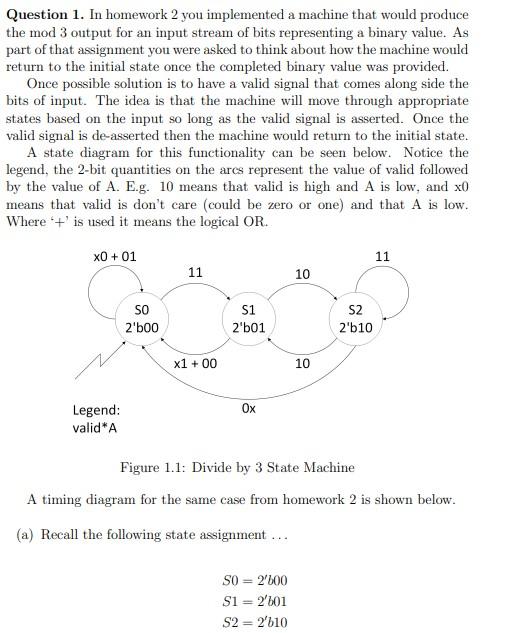 Solved Question 1. In homework 2 you implemented a machine | Chegg.com