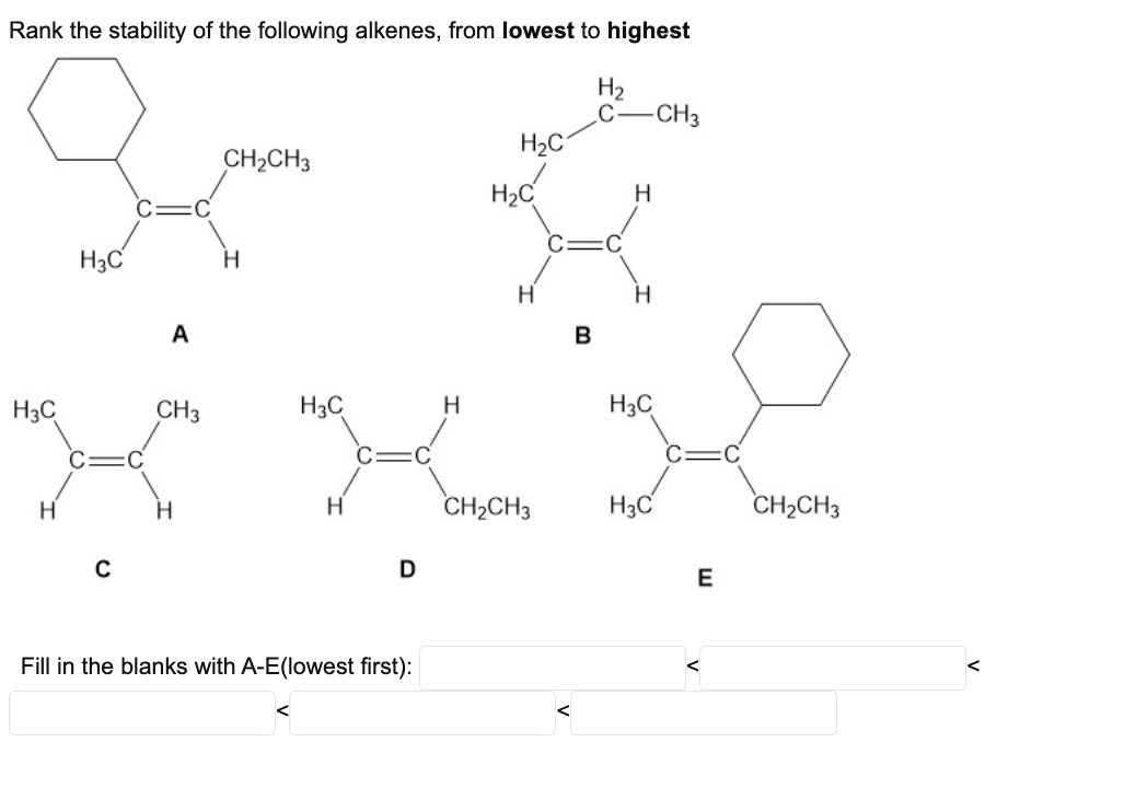 Solved Assign E or Z configuration to the following alkenes: | Chegg.com