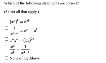 Solved Which of the following statements are correct? | Chegg.com