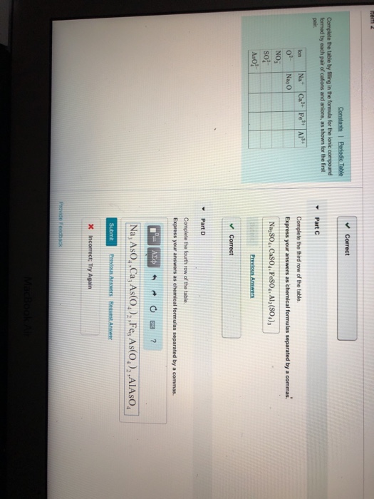 Solved Complete the fourth row of the table Na Aso Ca Chegg