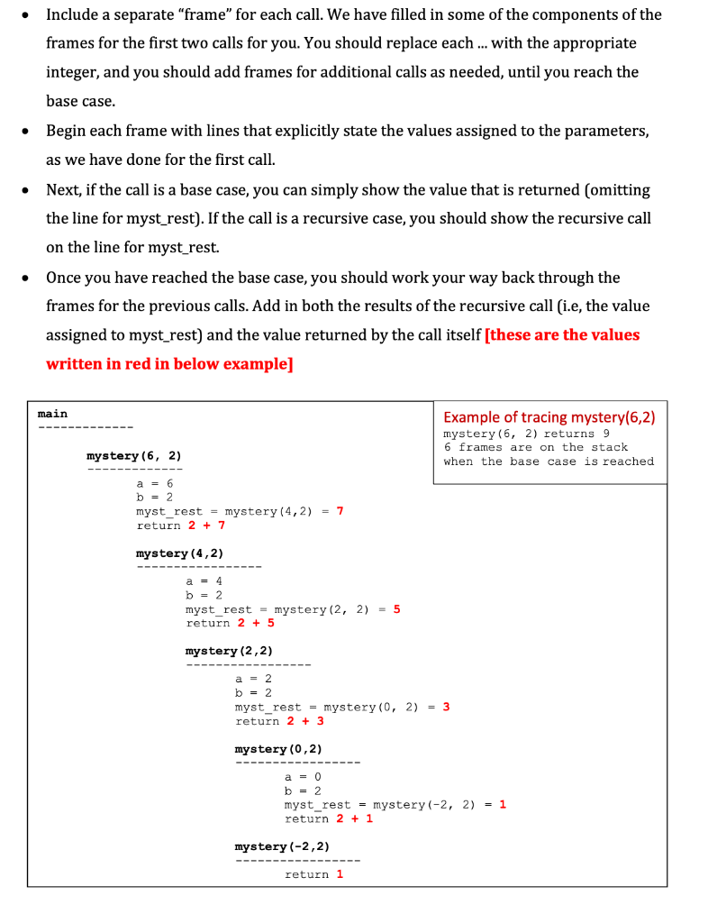 Solved Question 1: Trace recursive function and the runtime | Chegg.com