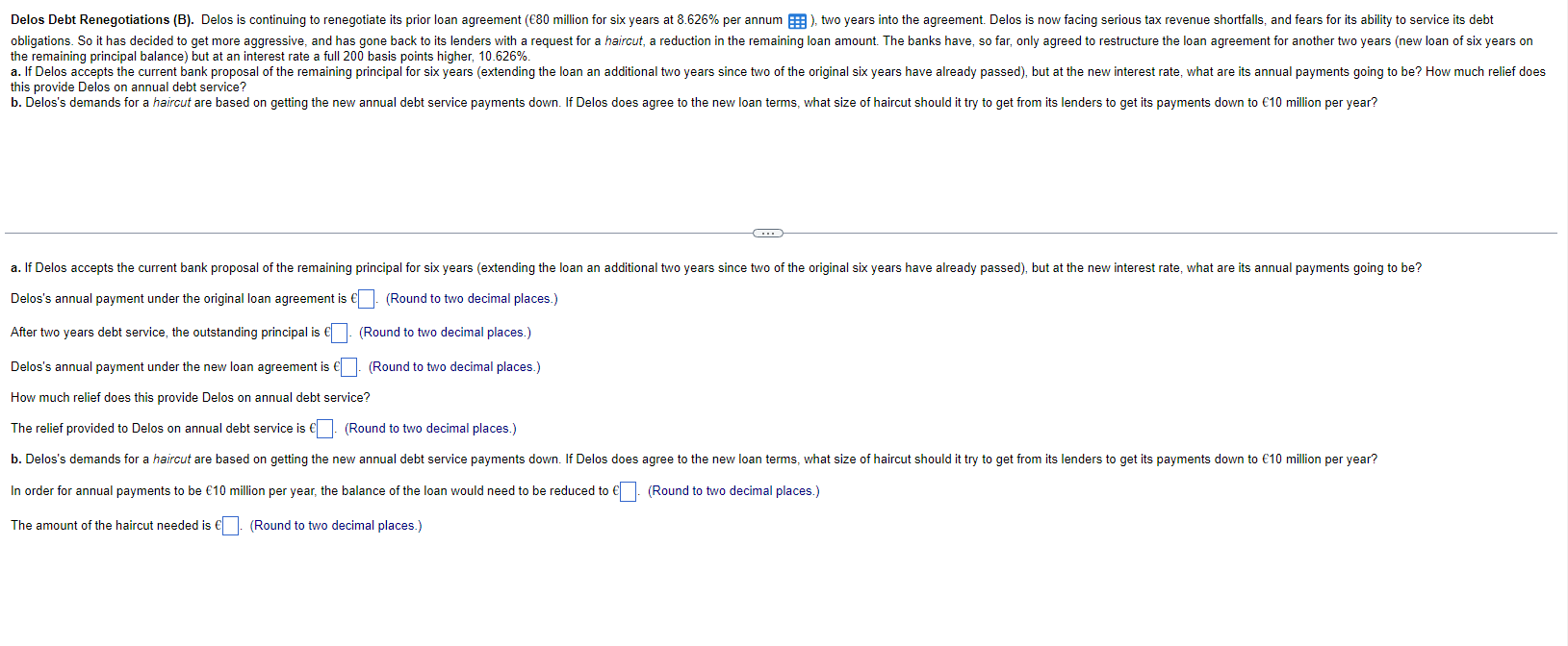 Solved the remaining principal balance) but at an interest