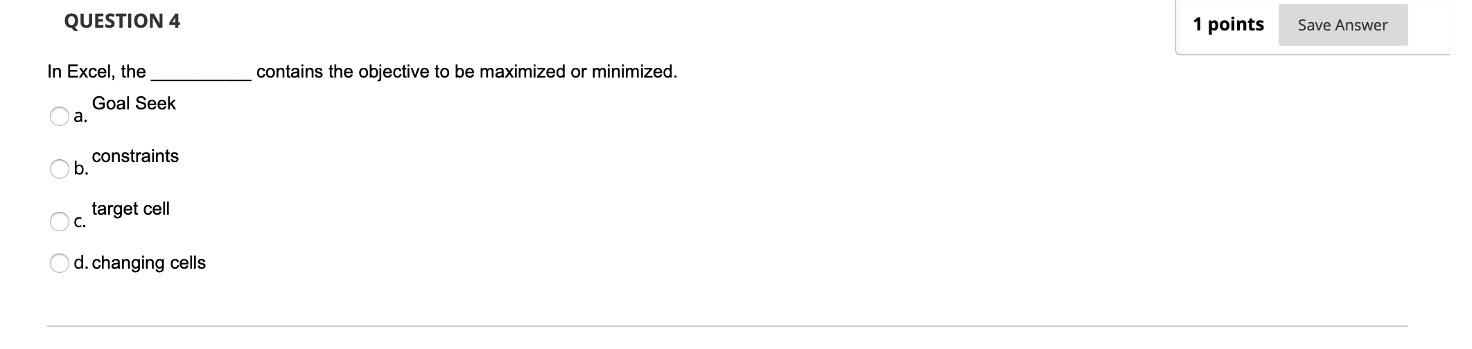 Solved QUESTION 4 1 points 1 points Save Answer Save Answer | Chegg.com