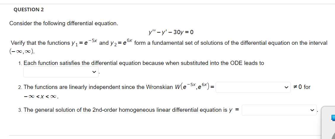 Solved Consider the following differential equation. | Chegg.com