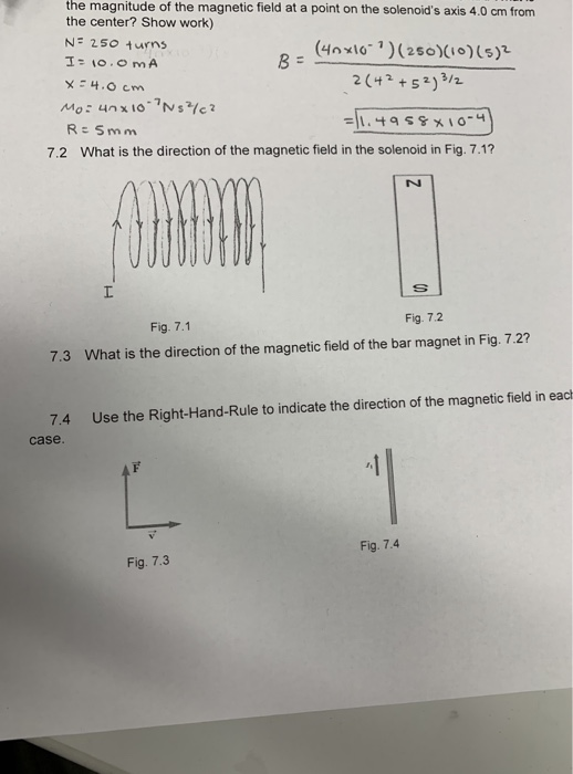 Solved the magnitude of the magnetic field at a point on the | Chegg.com