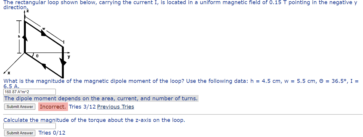 Solved What is the magnitude of the magnetic dipole moment | Chegg.com