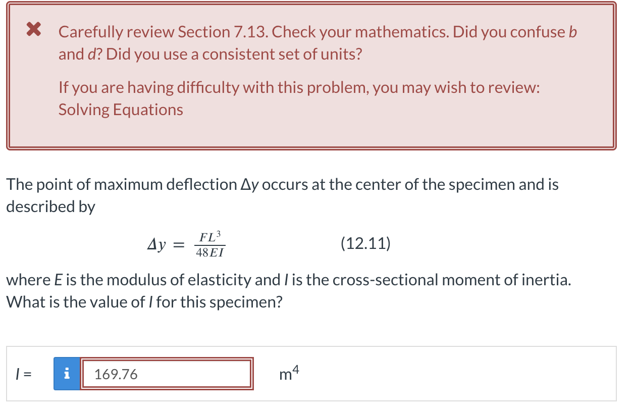 Solved A Three-point Bending Test Is Performed On A Glass | Chegg.com