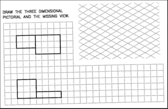 Solved DRAW THE THREE DIMENSIONAL PICTORIAL AND THE MISSING | Chegg.com