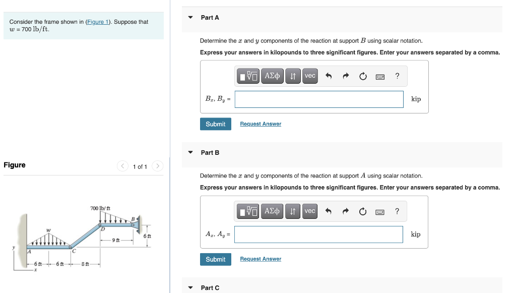 Solved Part A Consider The Frame Shown In (Figure 1). | Chegg.com