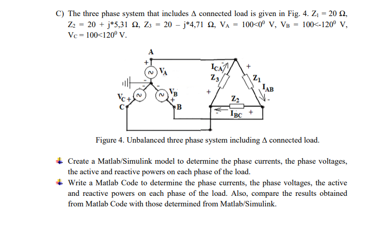 C) The three phase system that includes A connected | Chegg.com