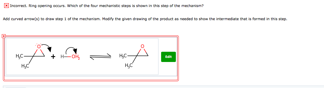 Solved X Incorrect. Ring opening occurs. Which of the four | Chegg.com