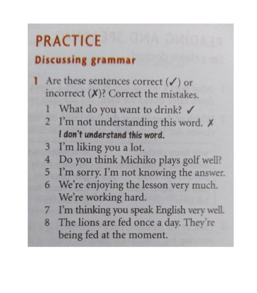 Solved PRACTICE Discussing grammar 1 Are these sentences | Chegg.com