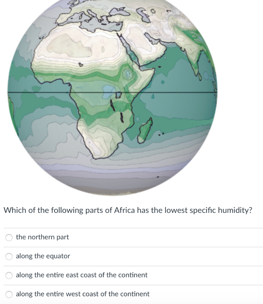 Solved Which of the following regions has the highest | Chegg.com