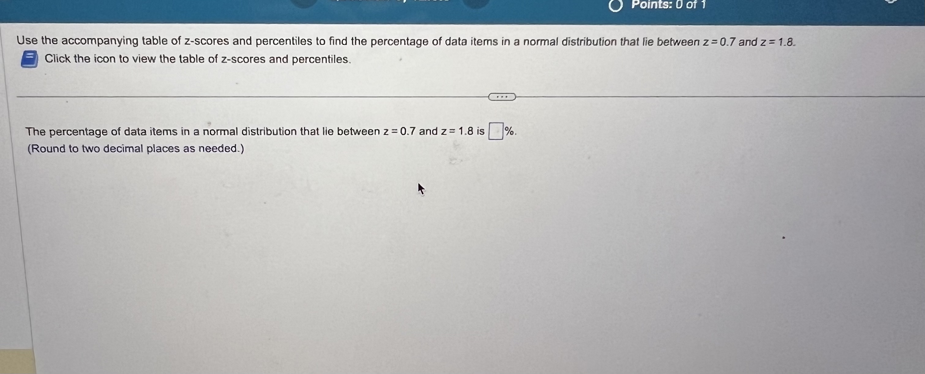 Use the accompanying table of z-scores and | Chegg.com