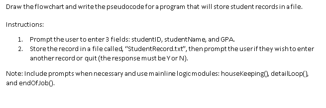 Solved Draw theflowchart and write the pseudocode for a | Chegg.com