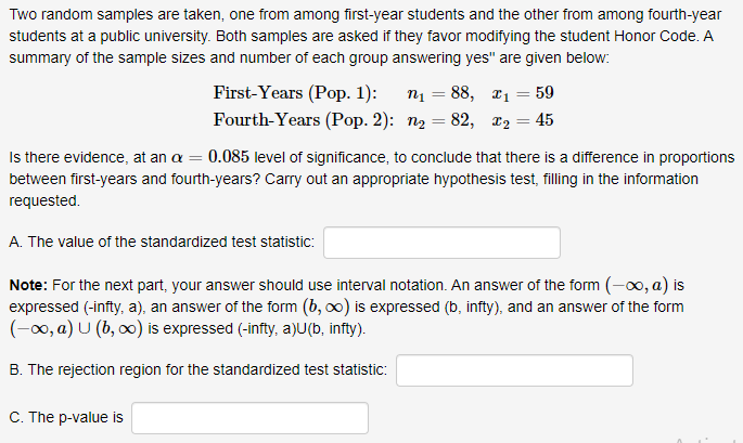 Solved Two random samples are taken, one from among | Chegg.com