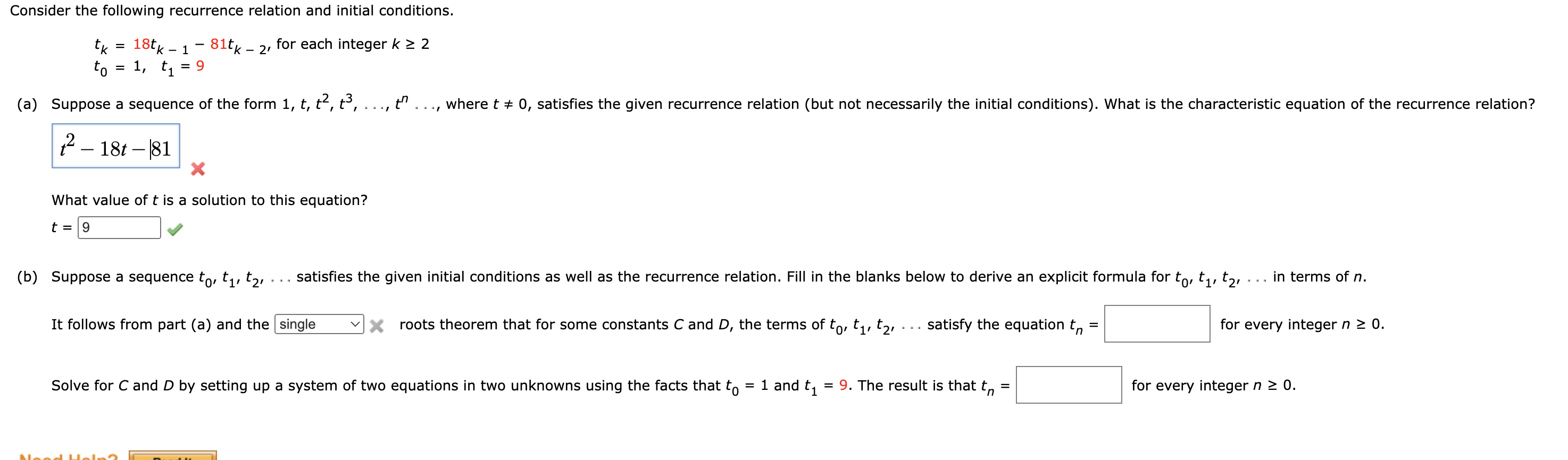 solved-consider-the-following-recurrence-relation-and-chegg