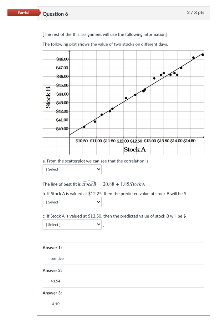 Solved Partial Question 6 2/3 pts (The rest of the this | Chegg.com