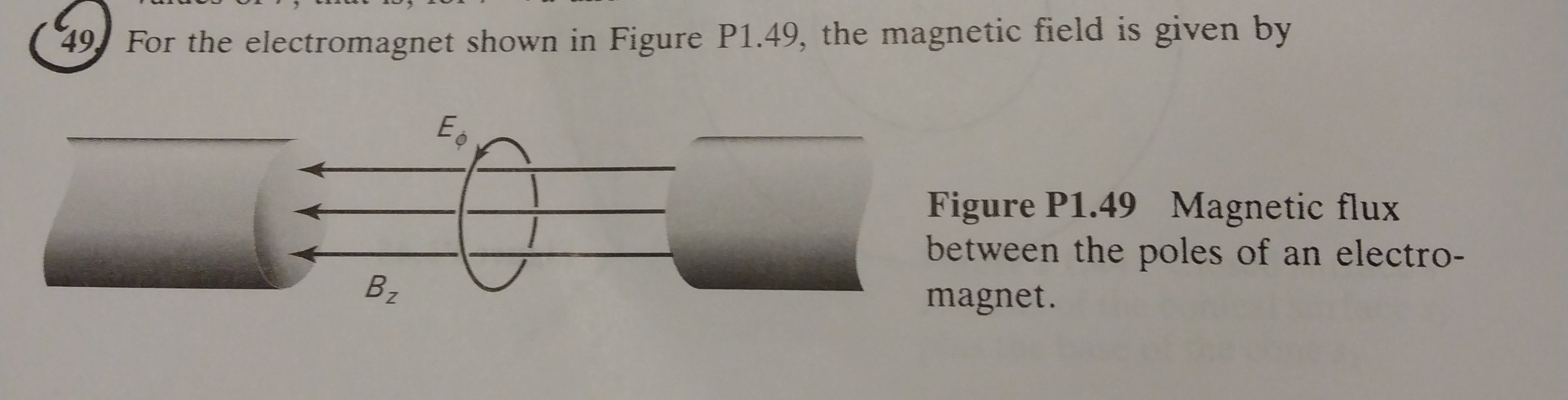 Solved For The Electromagnet Shown In Figure P1.49, The | Chegg.com