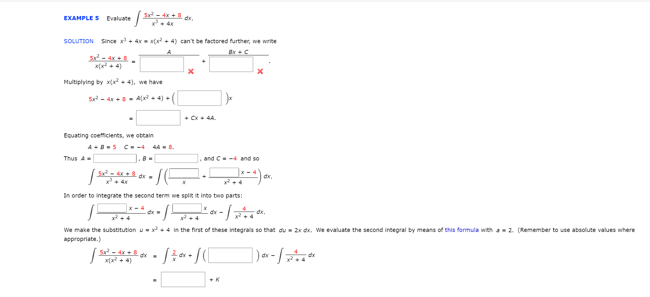 Solved EXAMPLE 5 Evaluate Si 5x2 4x 8 X3 4x Dx Chegg solved-example-5-evaluate-si-5x2-4x-8-x3-4x-dx-chegg