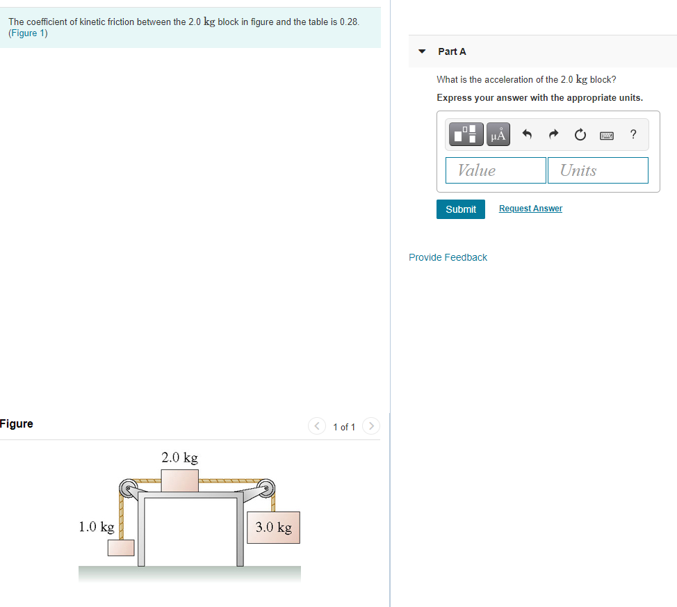 Solved The coefficient of kinetic friction between the 2.0 | Chegg.com