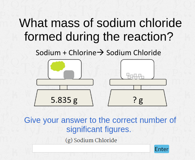 Solved What mass of sodium chloride formed during the