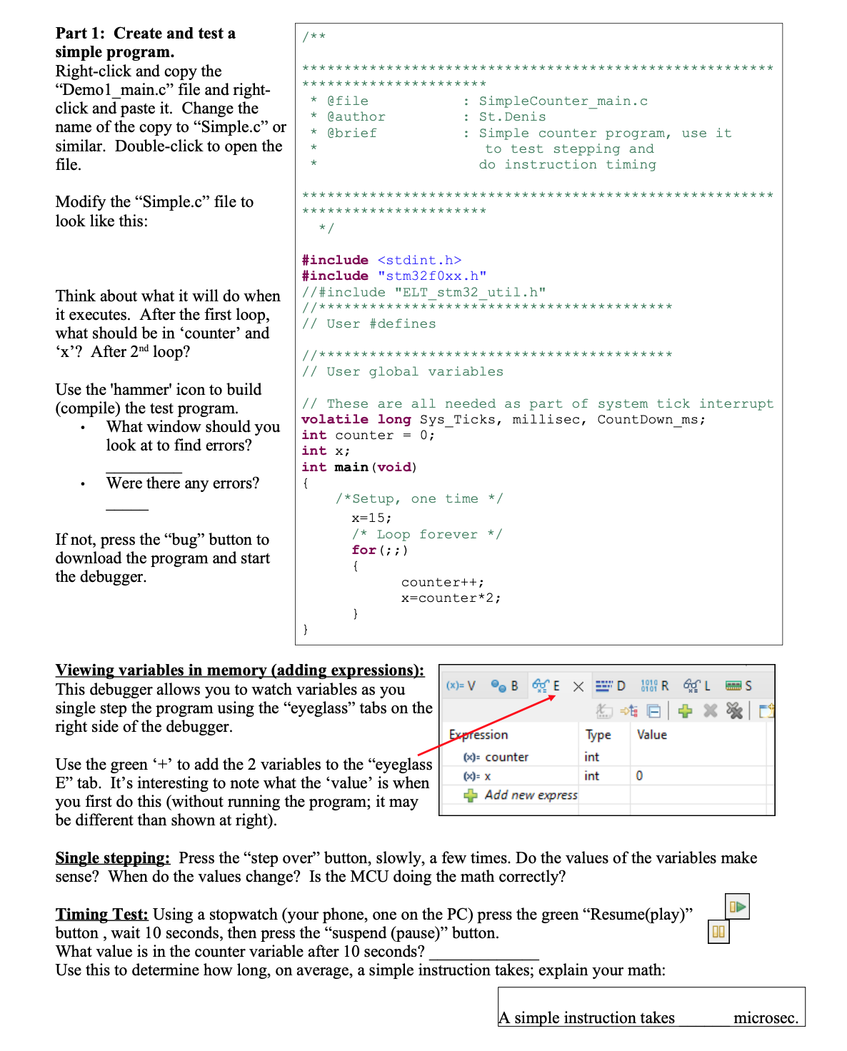 Solved Part 1: Create and test a simple program. Right-click