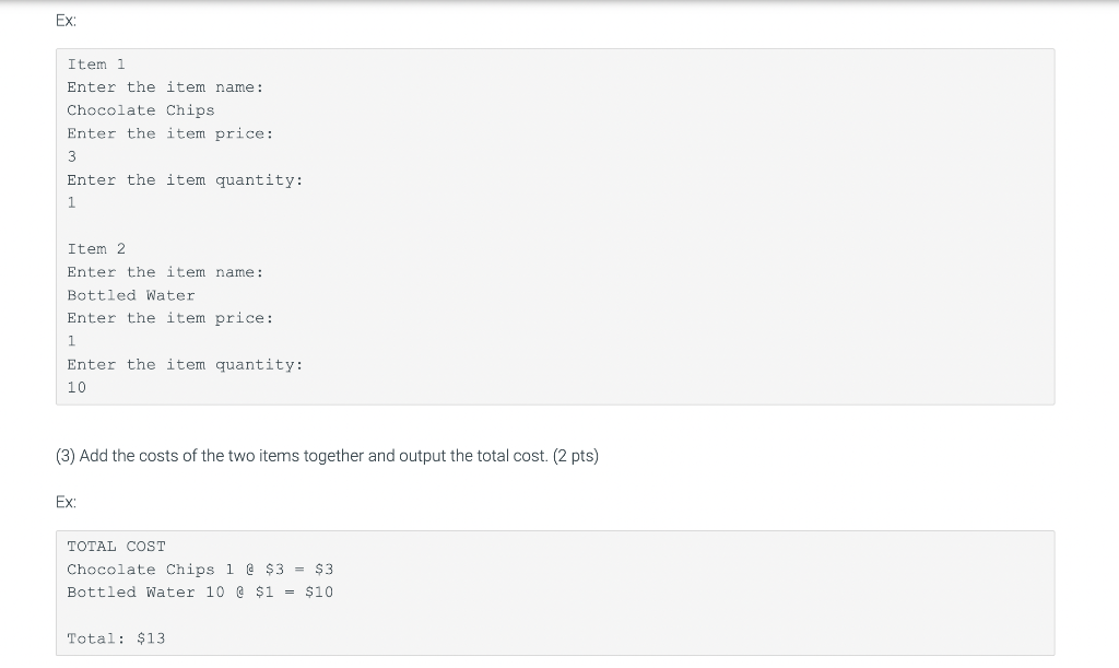 Solved 9.32 LAB*: Program: Shopping cart (Part 1) (1) Create | Chegg.com