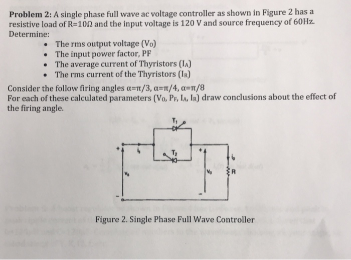 Solved Problem 2: A Single Phase Full Wave Ac Voltage | Chegg.com