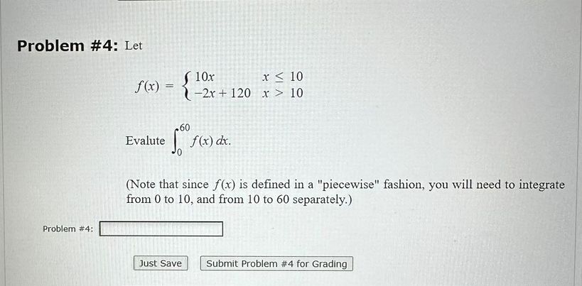 Solved Problem 4 Let F X {10x−2x 120x≤10x 10 Evalute