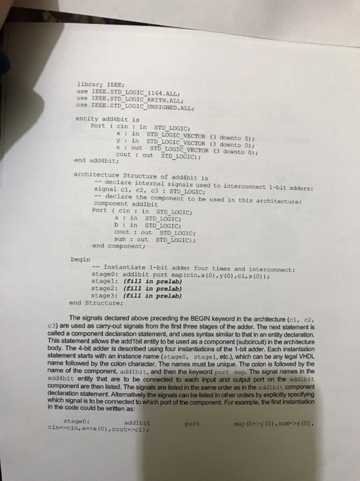 Solved library IEEE: use IEEE.STD LOGIC 1164.ALL use | Chegg.com