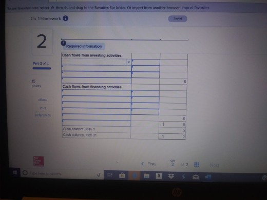 Solved 2 Required Infomation 3 Prepare Statement Of Cash Chegg