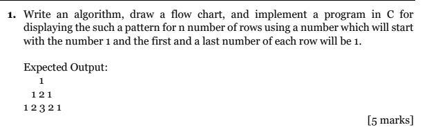 Solved PLEASE SOLVE IT IN C & ALSO WRITE THE ALGORITHM AND | Chegg.com