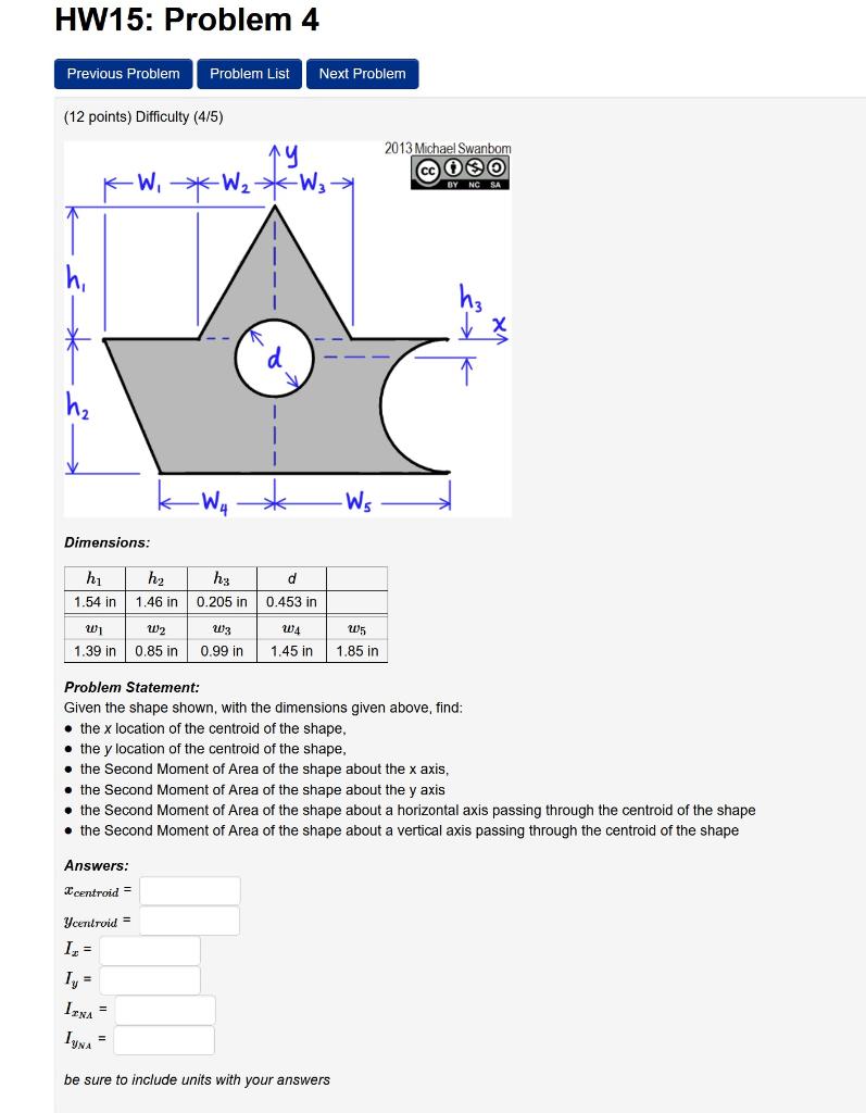 Solved 12 Points Difficulty 4 5 Dimensions Problem Chegg