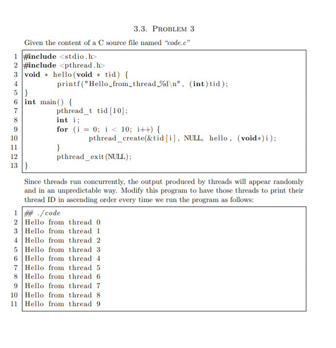 Solved 8 9 3.3. PROBLEM 3 Given the content of a C source | Chegg.com