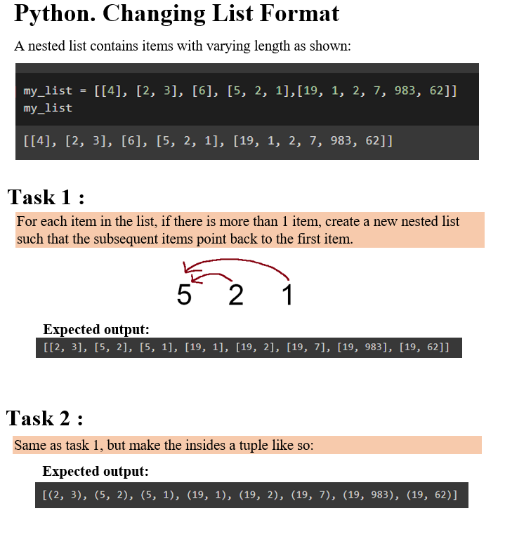 Solved Python. Creating lists. my_list = [[4], [2, 3], | Chegg.com