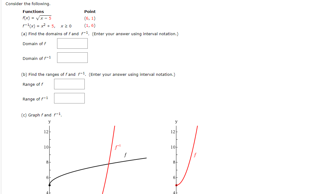 Solved Consider The Function. F(x) = X2-1, X21 (a) Find The | Chegg.com