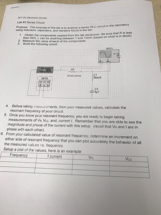 Solved EET 141 Electronic Circuits Lab #3 Series Circuit | Chegg.com