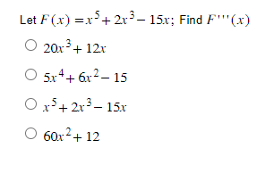 Solved Let F(x)=x5+2x3−15x; Find | Chegg.com