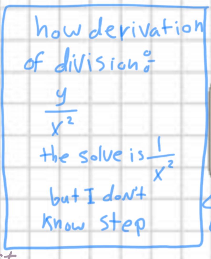 Solved how derivation of division y y 2 X² . the solve ist | Chegg.com