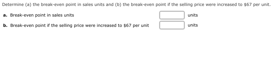 Solved Break-Even PointLablanc Inc. Sells A Product For $59 | Chegg.com