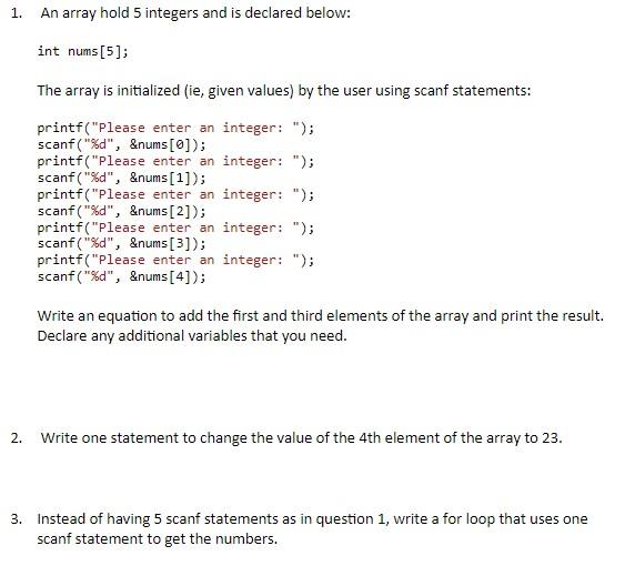 Solved Please write the code in C language and please do not | Chegg.com