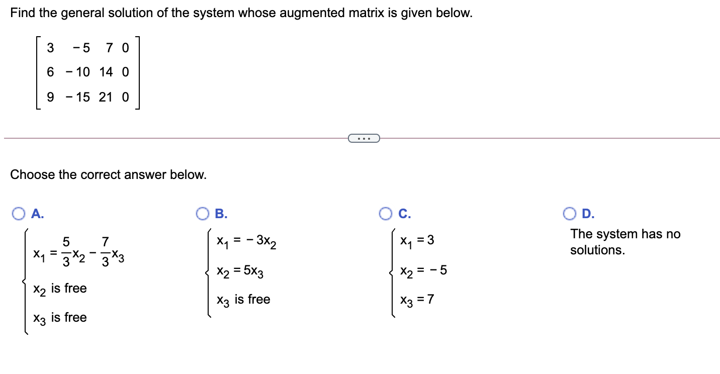 Solved Find the general solution of the system whose | Chegg.com