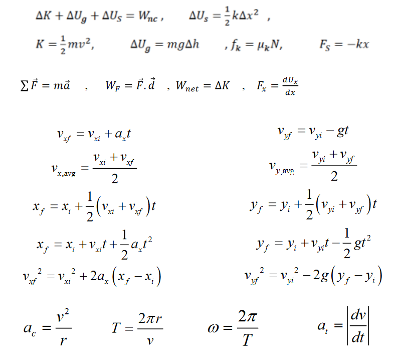 Solved ΔK+ΔUg+ΔUS=Wnc,ΔUs=21kΔx2, | Chegg.com