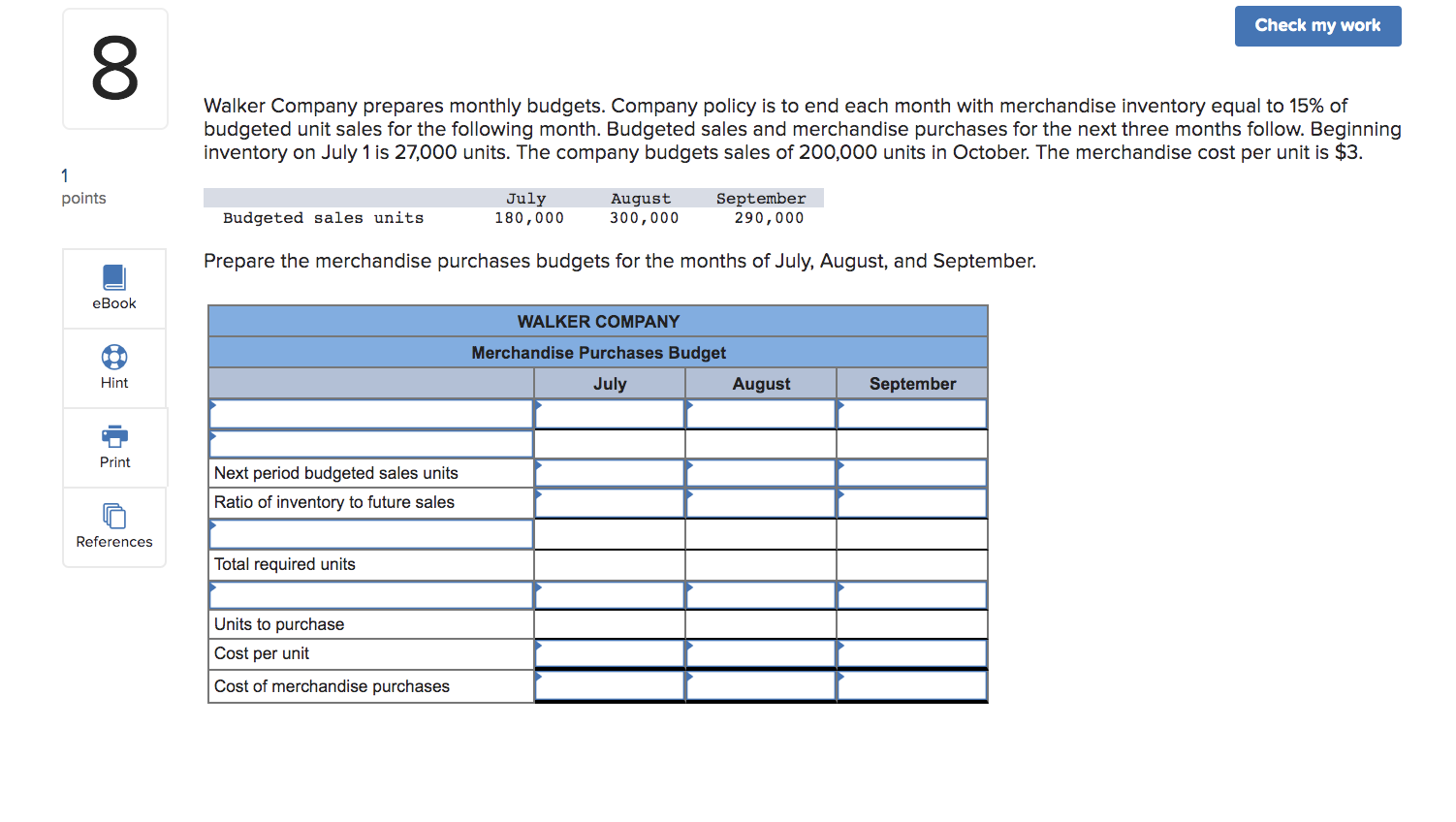 solved-walker-company-prepares-monthly-budgets-company-chegg