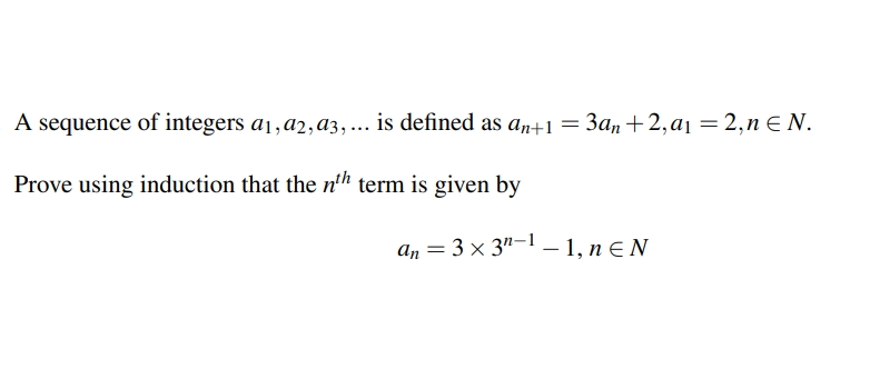 Solved A sequence of integers a1,a2,a3,… is defined as | Chegg.com