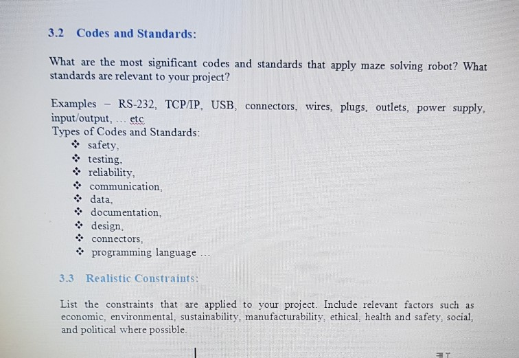 Solved 3.2 Codes and Standards: What are the most | Chegg.com