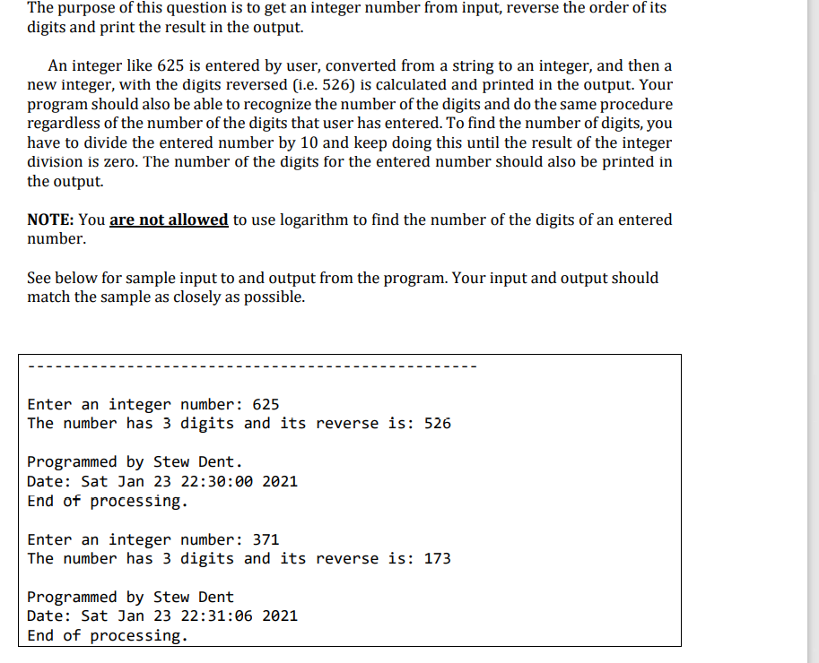 Solved Each program must start with a multi-line comment as | Chegg.com